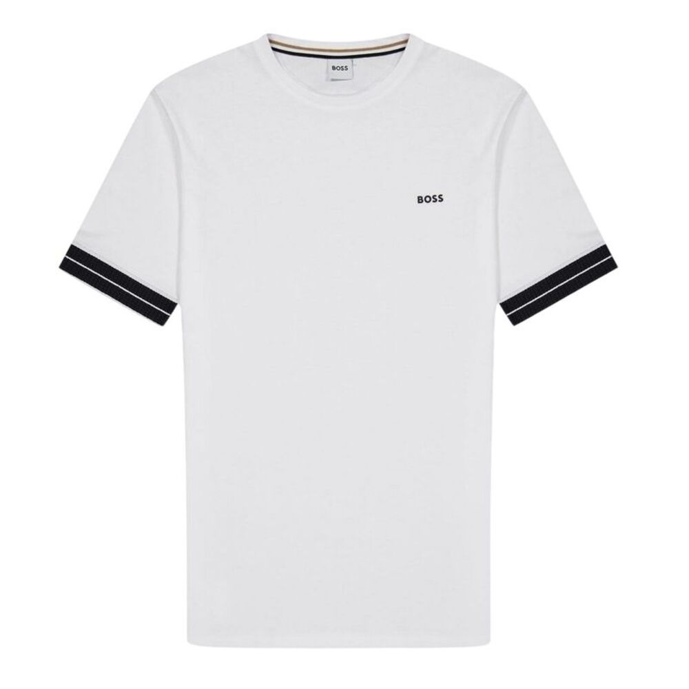Boss Childrens/Kids Embroidered Logo Cotton T-Shirt / White